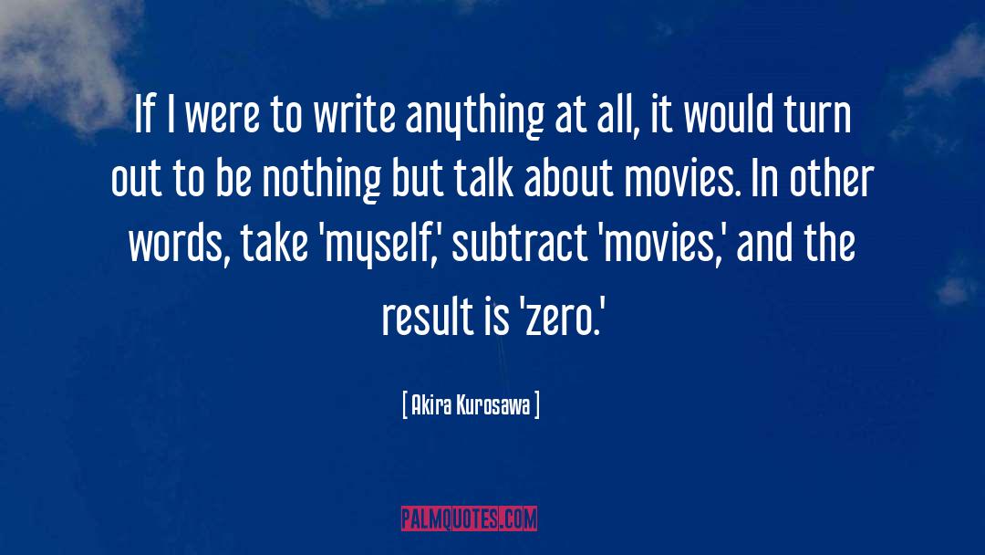 Akira Kurosawa quotes by Akira Kurosawa