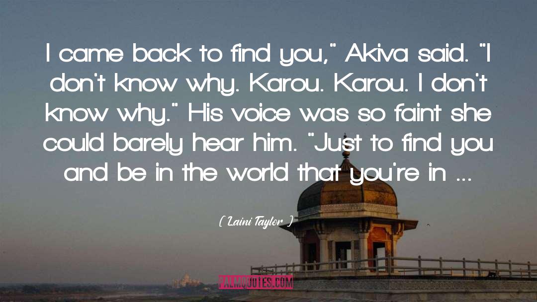 Akiva quotes by Laini Taylor