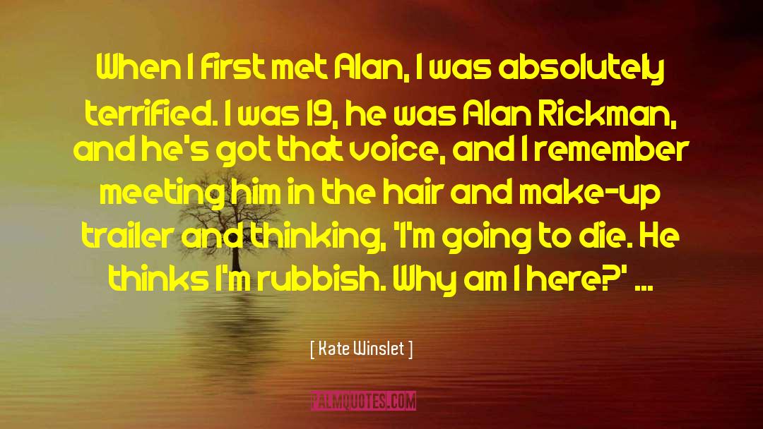 Alan Rickman quotes by Kate Winslet