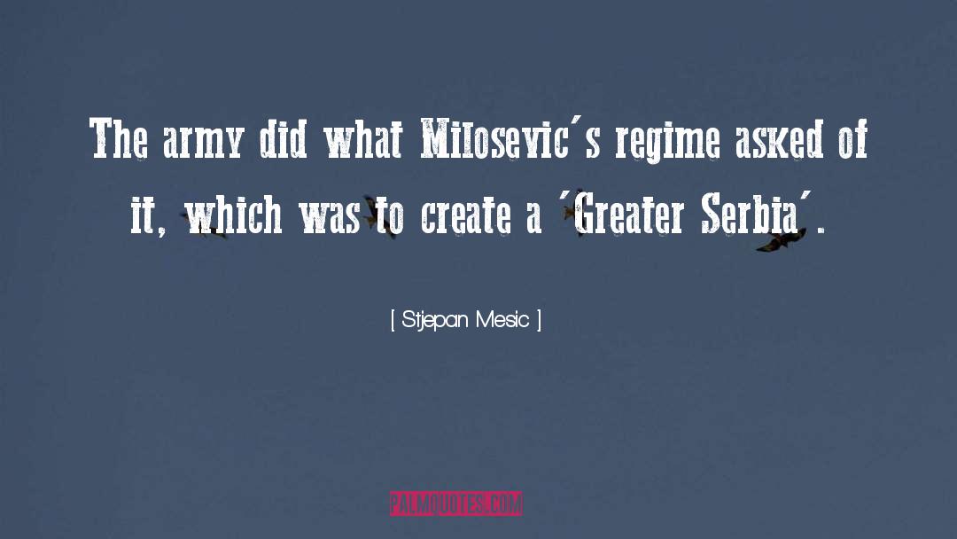 Albania Vs Serbia quotes by Stjepan Mesic
