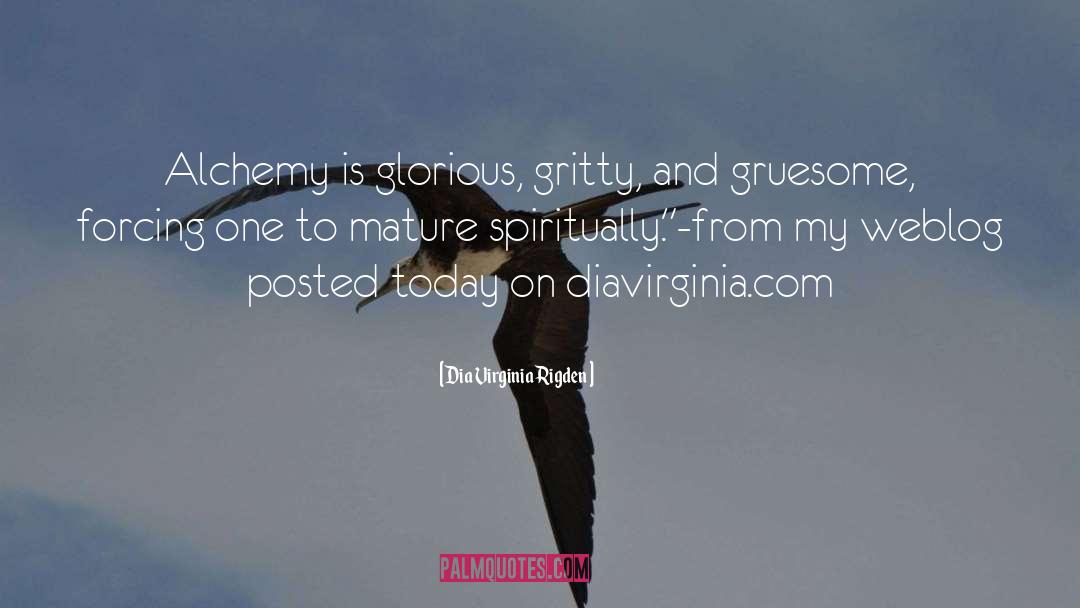 Alchemy quotes by Dia Virginia Rigden