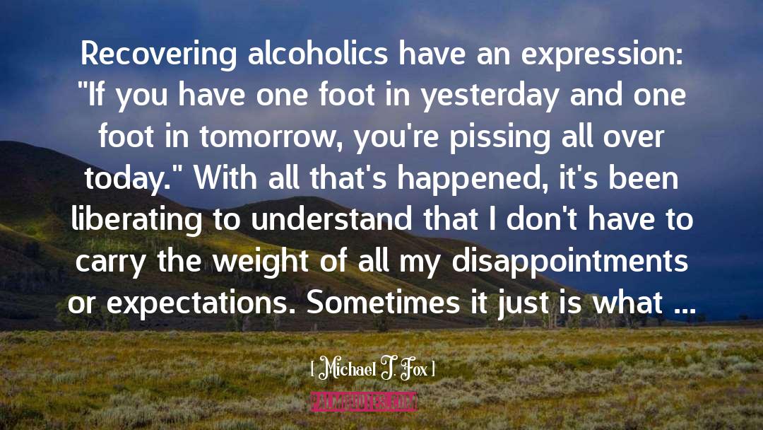 Alcoholics quotes by Michael J. Fox
