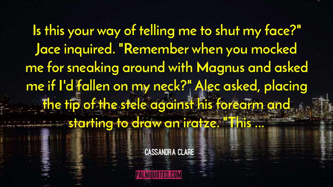 Alec And Jace quotes by Cassandra Clare