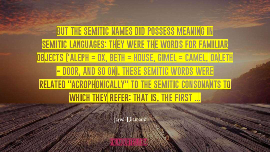 Aleph quotes by Jared Diamond