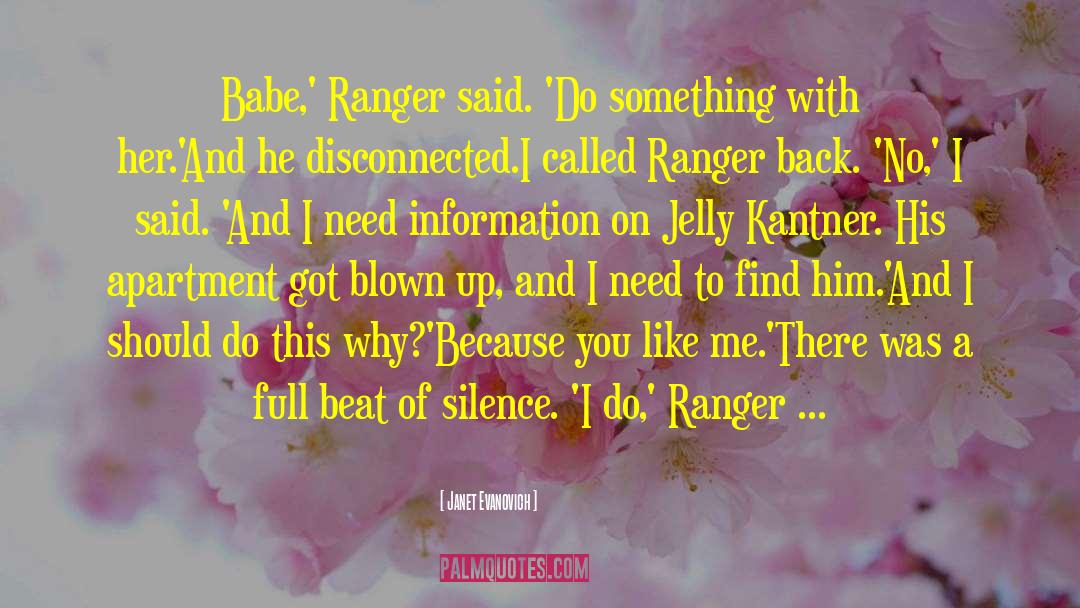 Alert Silence quotes by Janet Evanovich