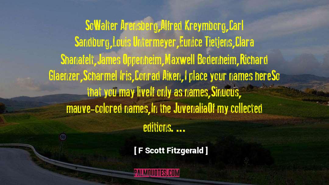 Alfred F Jones quotes by F Scott Fitzgerald