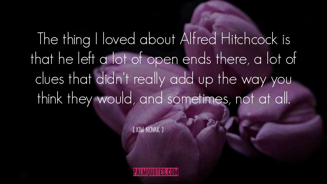 Alfred Hitchcock quotes by Kim Novak