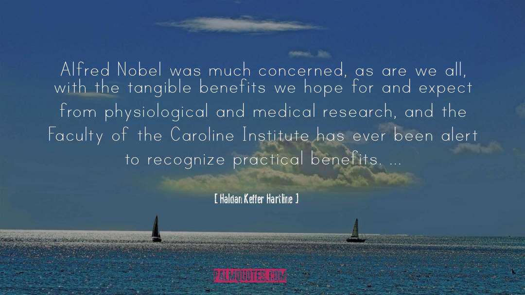 Alfred Nobel quotes by Haldan Keffer Hartline