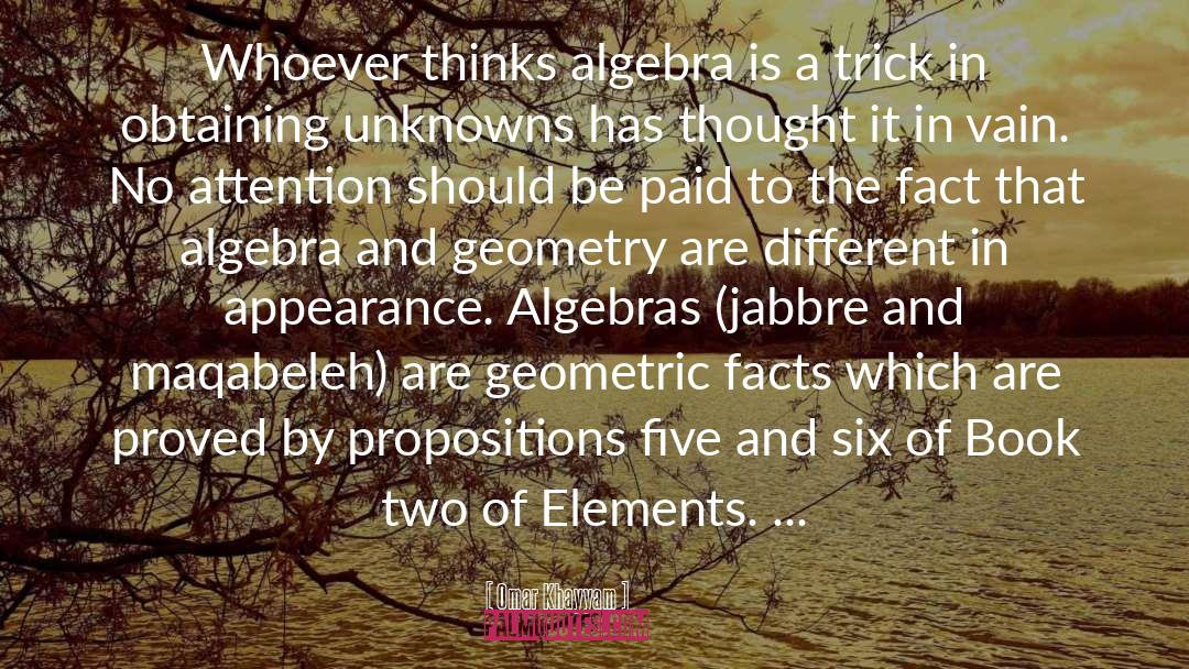 Algebra quotes by Omar Khayyam