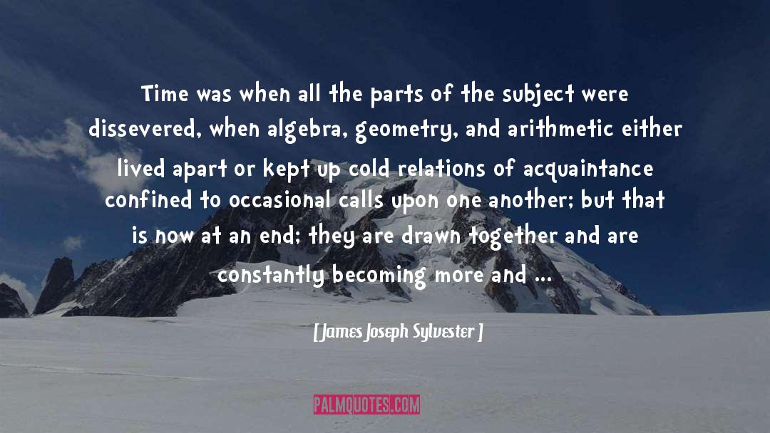 Algebra quotes by James Joseph Sylvester