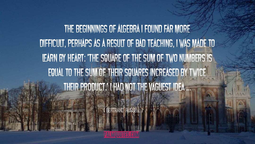 Algebra quotes by Bertrand Russell