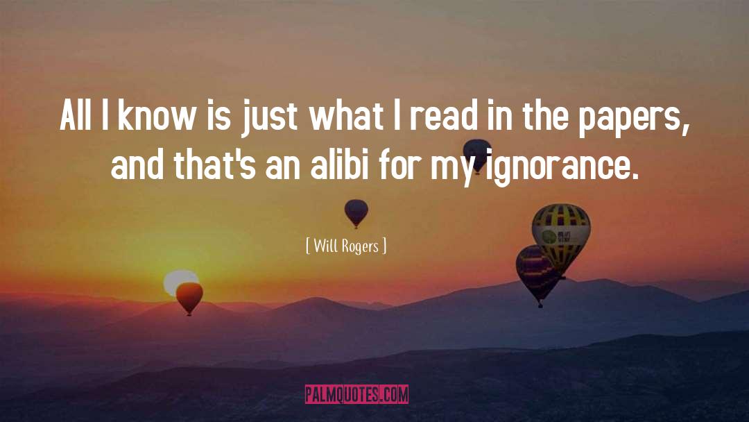 Alibi quotes by Will Rogers