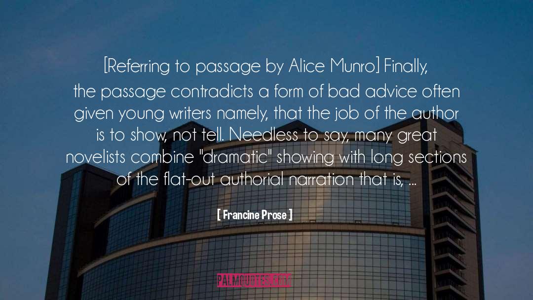 Alice Munro quotes by Francine Prose