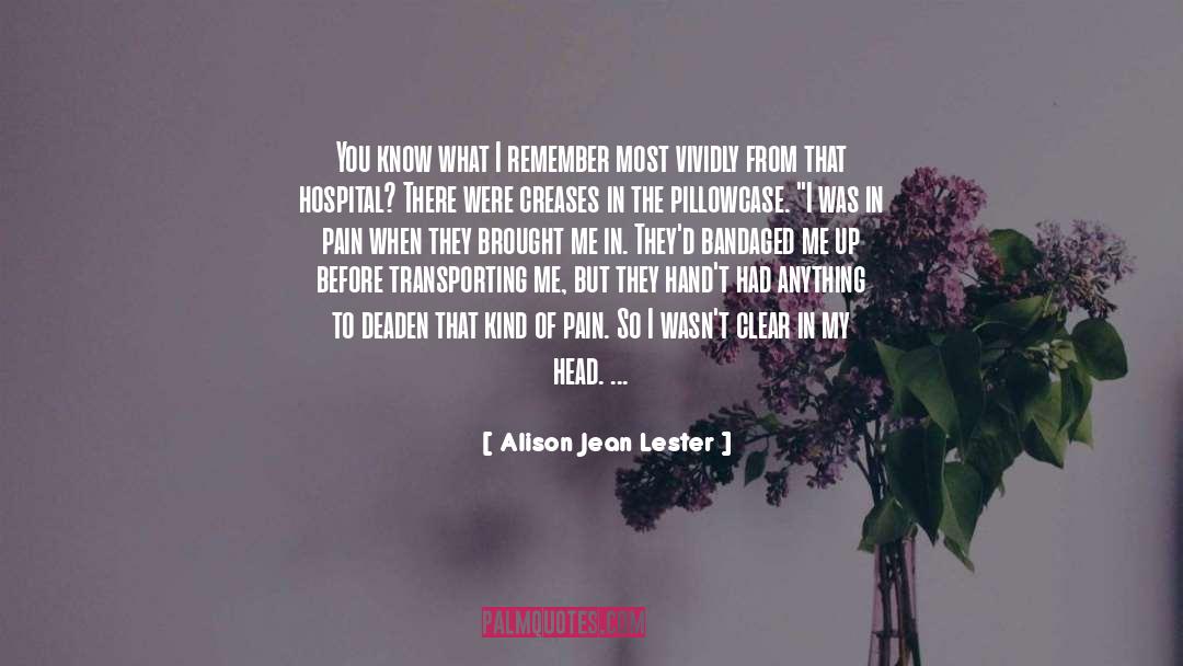 Alison quotes by Alison Jean Lester