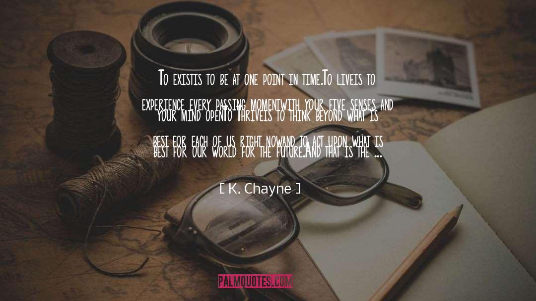 Alive And In Your Right Senses quotes by K. Chayne