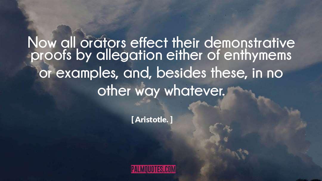 Allegation quotes by Aristotle.