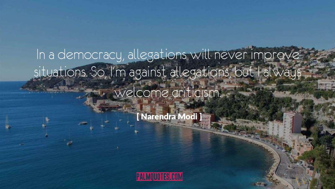 Allegations quotes by Narendra Modi
