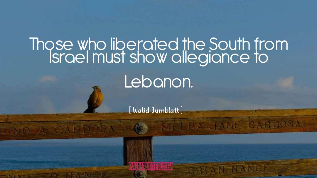 Allegiance quotes by Walid Jumblatt