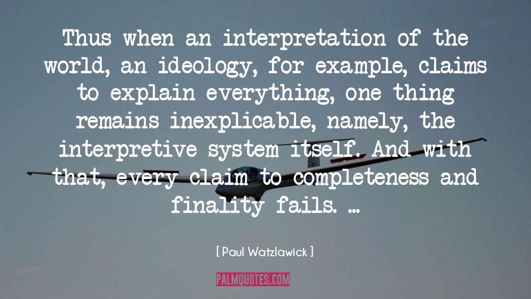 Allegorical Interpretation quotes by Paul Watzlawick