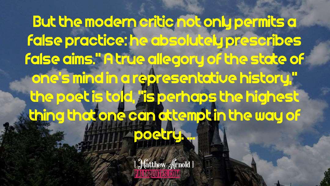 Allegory quotes by Matthew Arnold