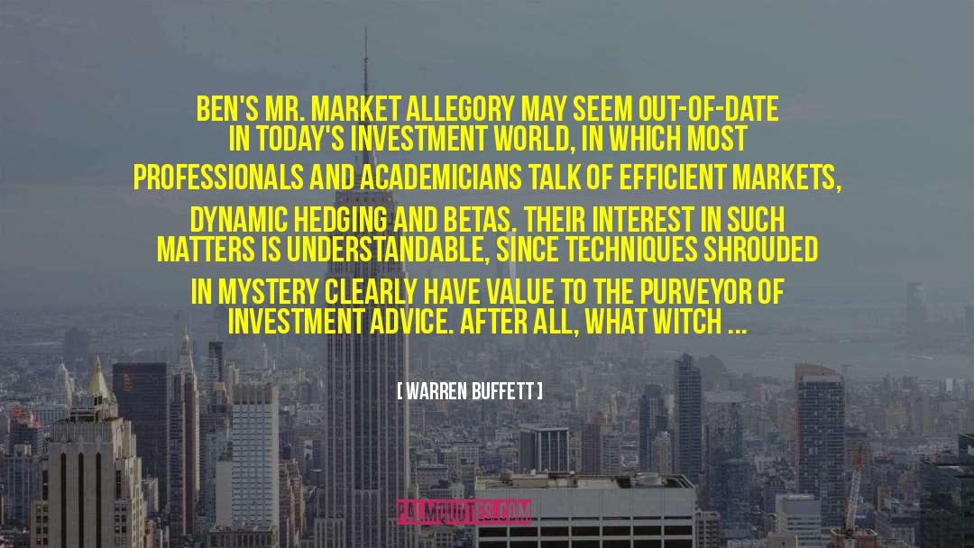 Allegory quotes by Warren Buffett