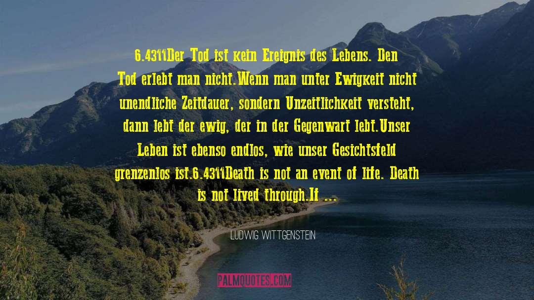 Allein Unter quotes by Ludwig Wittgenstein