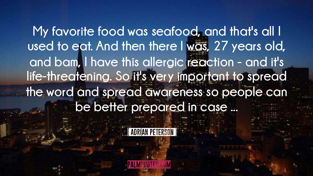 Allergic quotes by Adrian Peterson