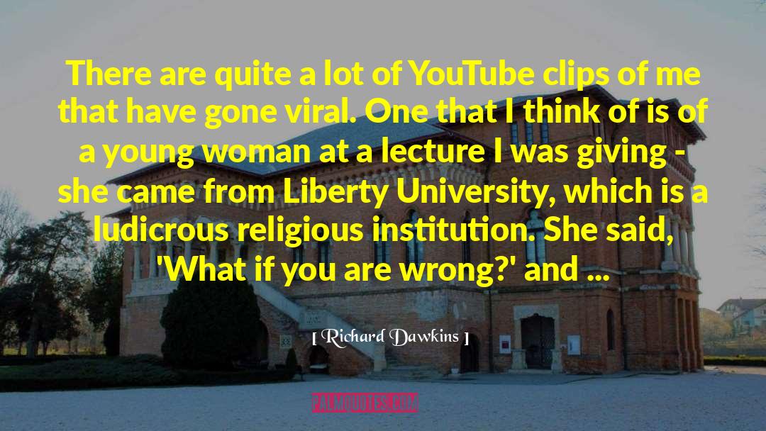 Alleyways Youtube quotes by Richard Dawkins