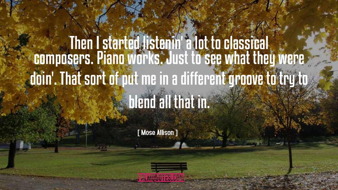 Allison quotes by Mose Allison