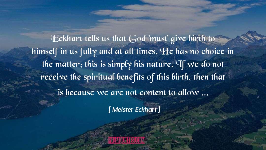 Allow God quotes by Meister Eckhart