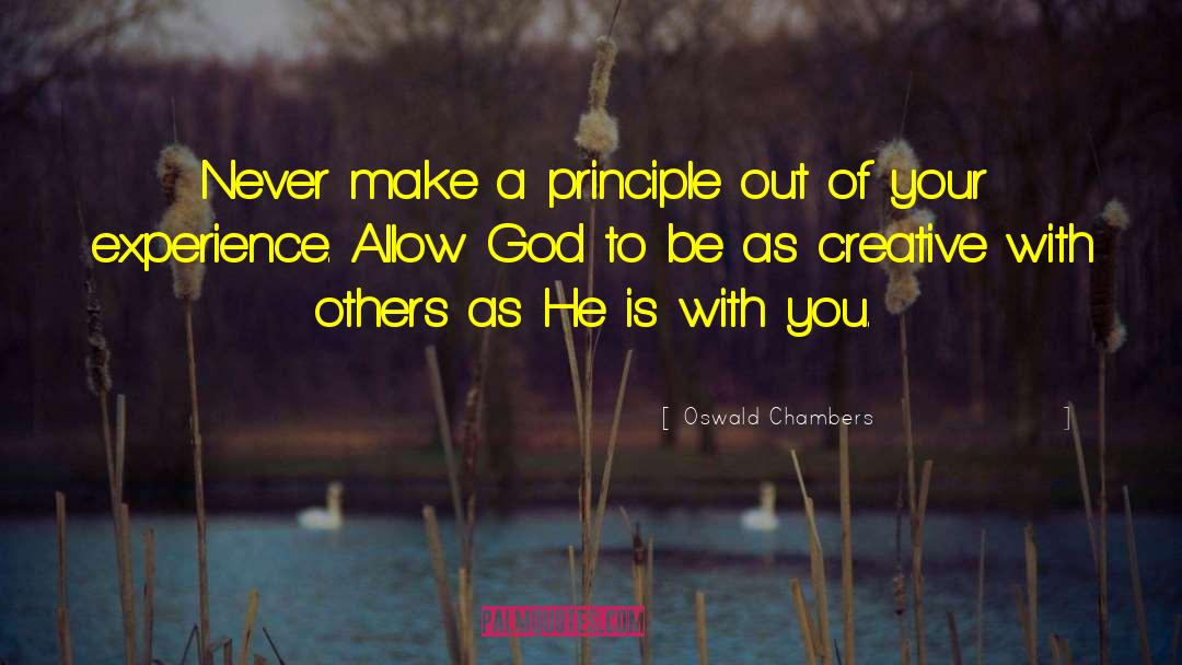 Allow God quotes by Oswald Chambers