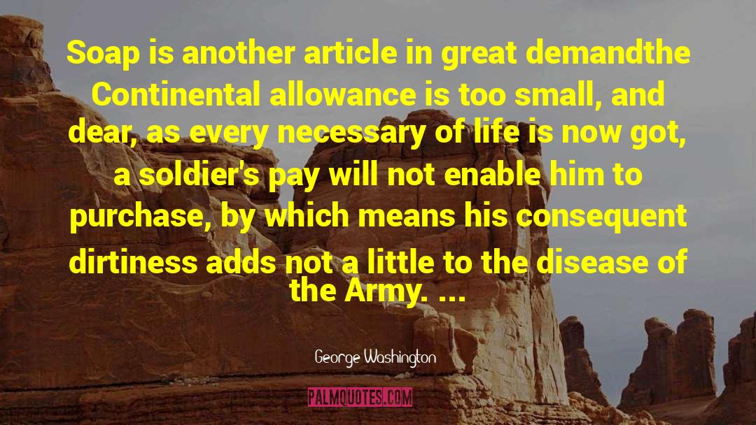 Allowance quotes by George Washington