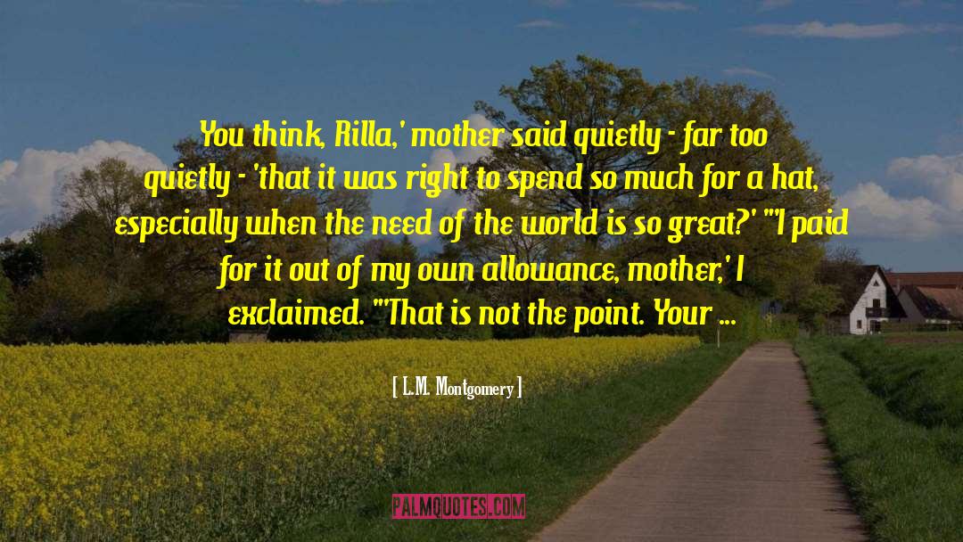 Allowance quotes by L.M. Montgomery