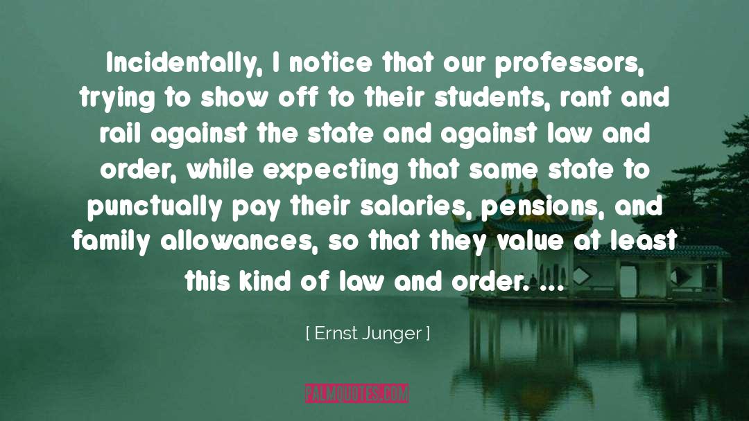 Allowances quotes by Ernst Junger