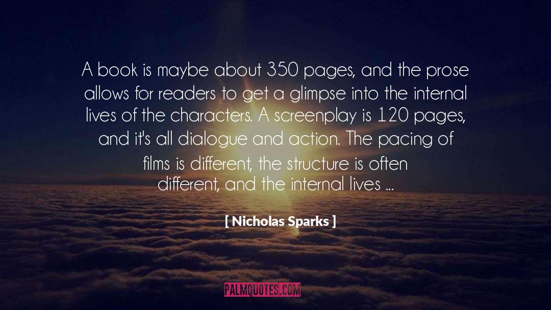 Allows quotes by Nicholas Sparks