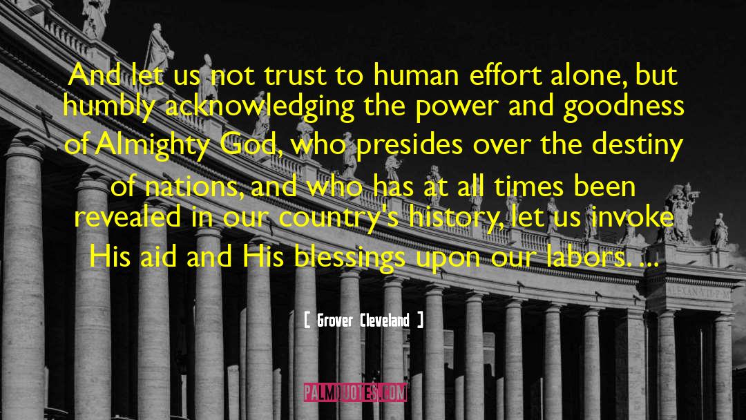 Almighty God quotes by Grover Cleveland