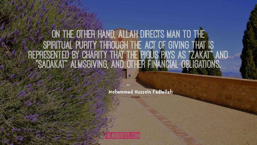 Almsgiving quotes by Mohammad Hussein Fadlallah