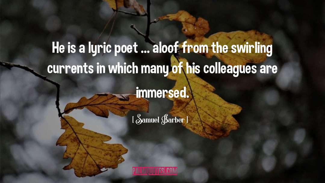 Aloof quotes by Samuel Barber