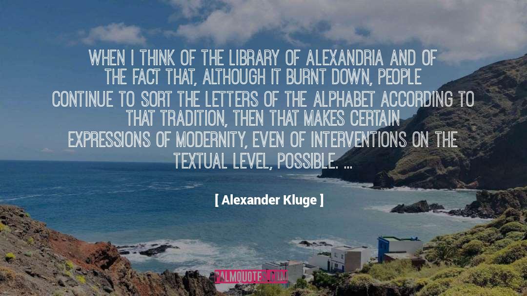 Alphabet Leasing quotes by Alexander Kluge