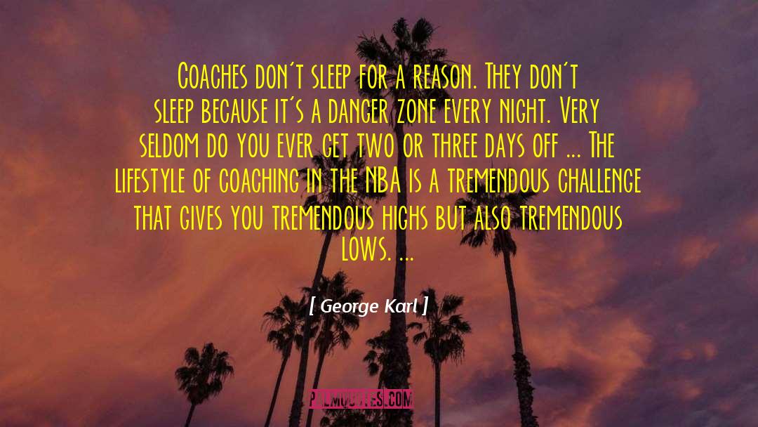 Alternative Lifestyle quotes by George Karl