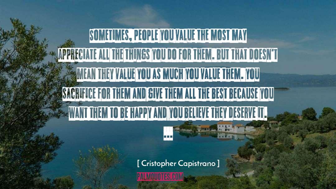 Always Give More quotes by Cristopher Capistrano