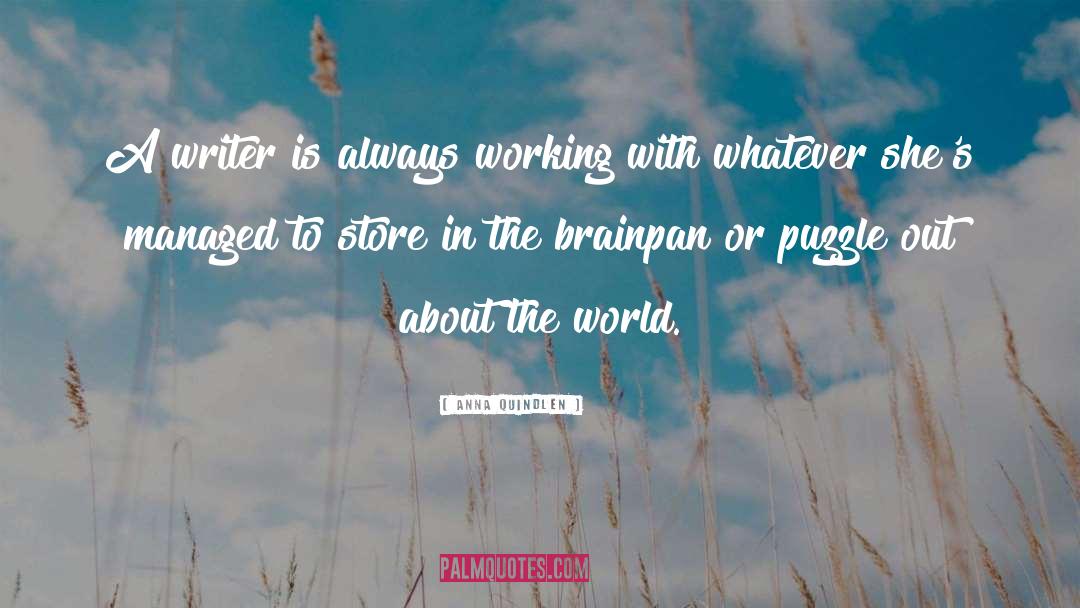 Always Working quotes by Anna Quindlen