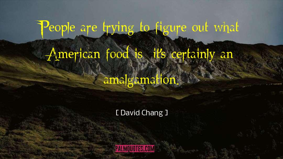 Amalgamation quotes by David Chang