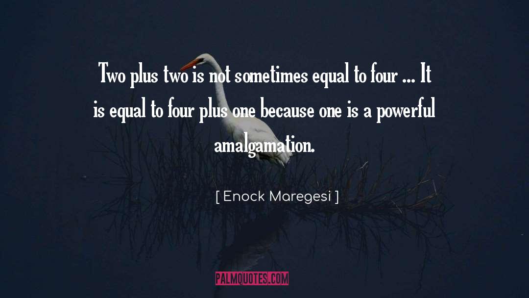 Amalgamation quotes by Enock Maregesi