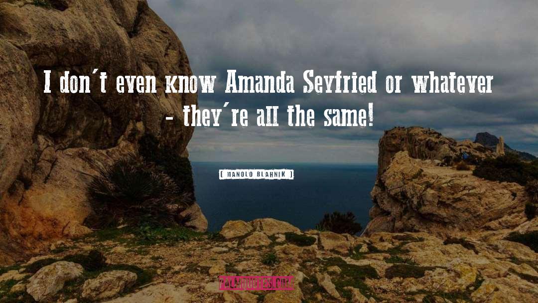 Amanda Seyfried Chloe quotes by Manolo Blahnik