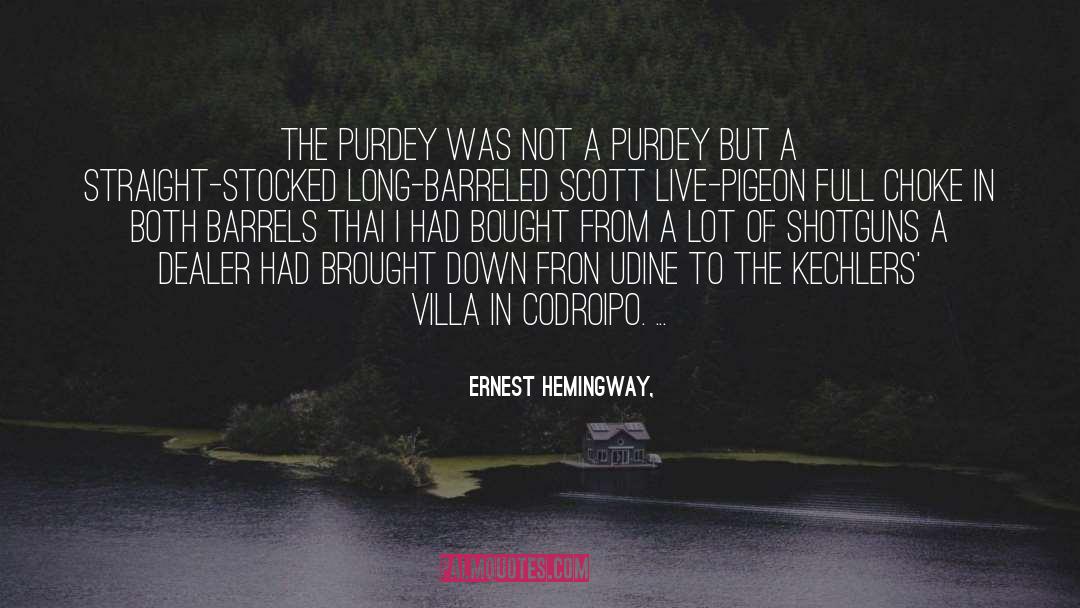 Amantino Shotguns quotes by Ernest Hemingway,