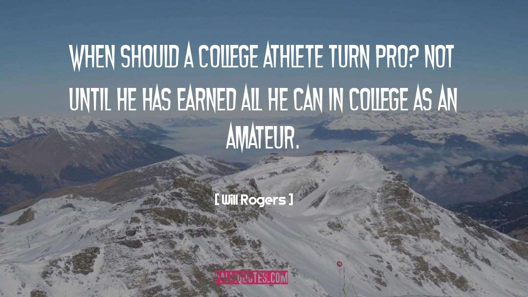 Amateur quotes by Will Rogers