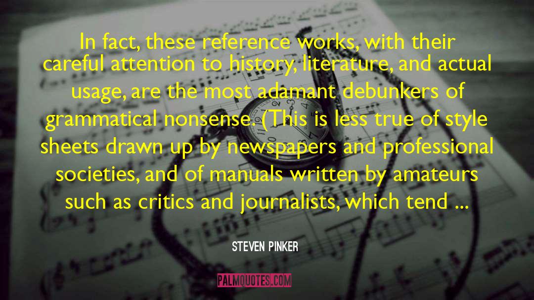 Amateurs quotes by Steven Pinker