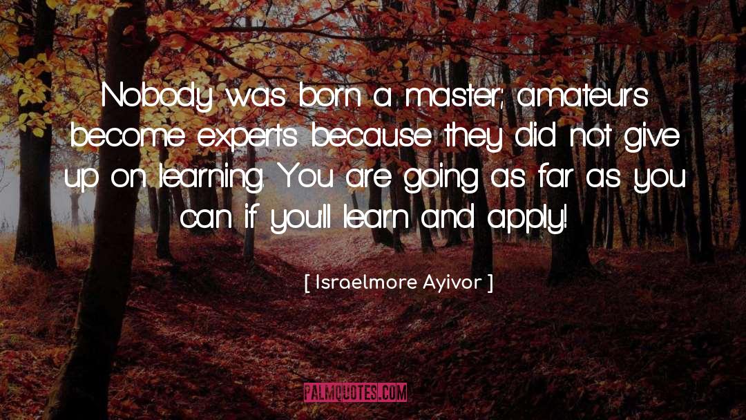 Amateurs quotes by Israelmore Ayivor