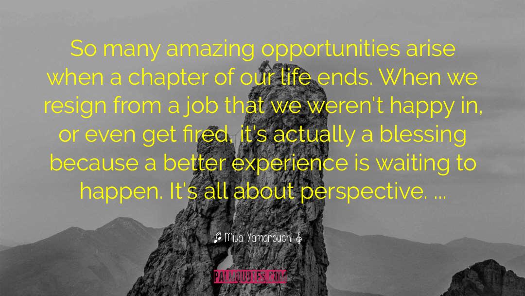 Amazing Opportunities quotes by Miya Yamanouchi